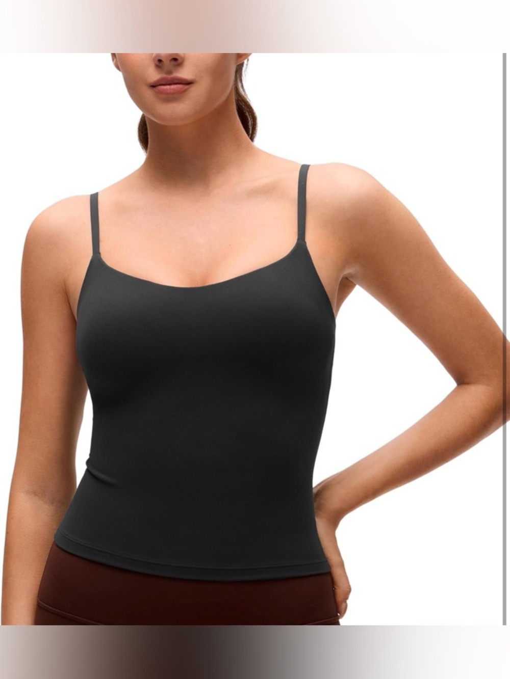 CRZ YOGA Softness Mold Butterluxe Camisole Tank Top for Women - Crop